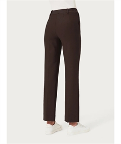 Ragno DB24PP - Pantalone donna a gamba diritta con tasche in viscosa elasticizzata. Colore: Chocolat A75