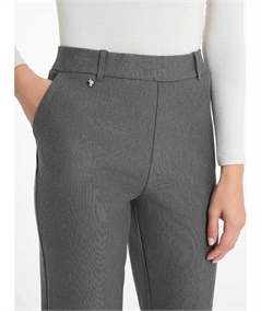 Ragno DB24PP - Pantalone donna a gamba diritta con tasche in viscosa elasticizzata. Colore: Ardesia Melange 202M