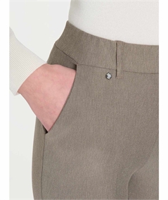 Ragno DB24PP - Pantalone donna a gamba diritta con tasche in viscosa elasticizzata. Colore: Glacè Melange 178M