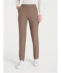Ragno DB24PP - Pantalone donna a gamba diritta con tasche in viscosa elasticizzata. Colore: Pine Bark 950
