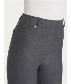 Ragno DE72PE - Pantalone modello Palazzo in caldo tessuto Compact. Colore: Ardesia Melange 202M