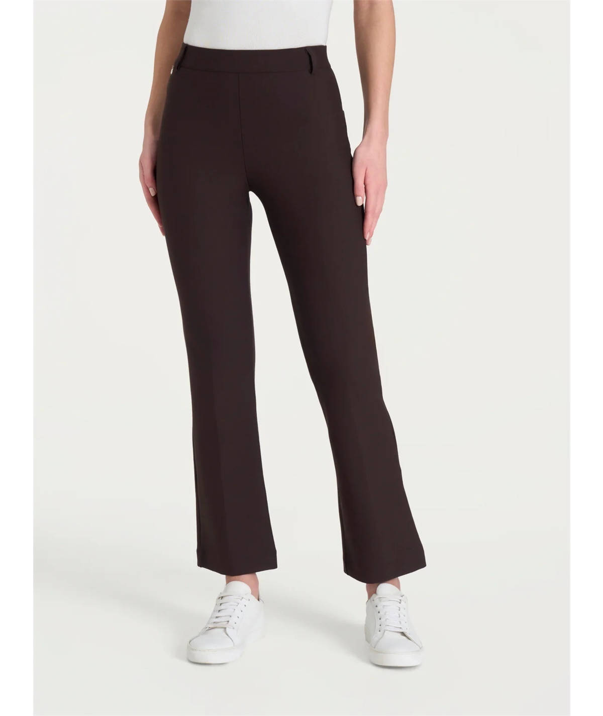 Ragno - DE72PM Pantalone donna Flare in tessuto Compact. Colore: Chocolate A75