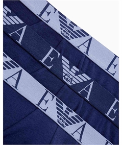 Set di Slip Emporio Armani in cotone elasticizzato. Colore: Bleu