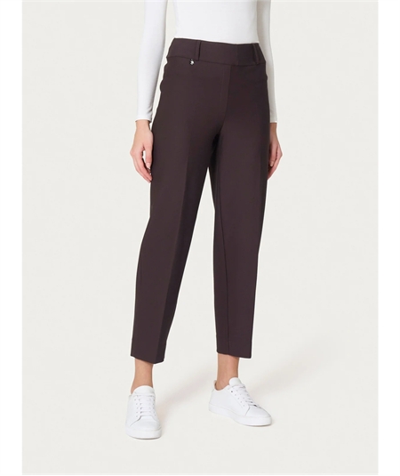 Ragno DE72PF - Pantalone modello carota in tessuto Compact. Colore: Chocolate A75