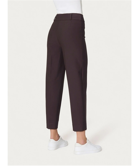 Ragno DE72PF - Pantalone modello carota in tessuto Compact. Colore: Chocolate A75