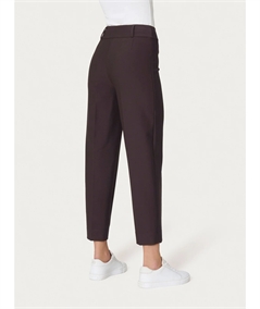 Ragno DE72PF - Pantalone modello carota in tessuto Compact. Colore: Chocolate A75