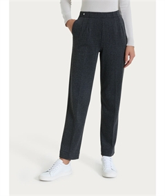 Ragno DR48PP - Pantalone gessato dritto con tasche in tessuto Eco Jacquard. Colore: Fant. Oscuro Mel.489MF