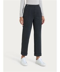 Ragno DR48PP - Pantalone gessato dritto con tasche in tessuto Eco Jacquard. Colore: Fant. Oscuro Mel.489MF