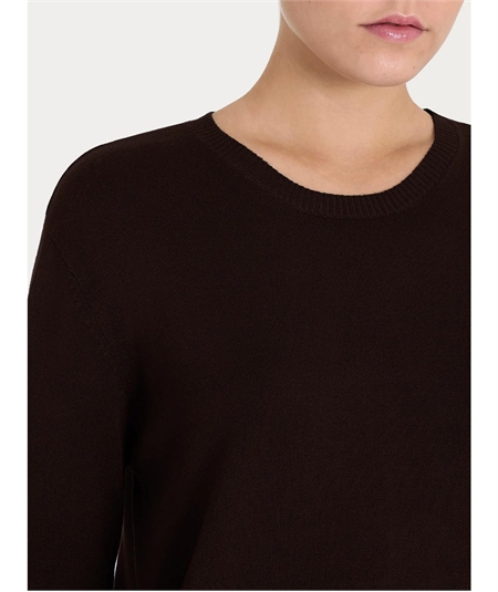 Ragno DR07T9 - Maglia girocollo in tessuto misto Viscosa. Colore: Chocolate A75