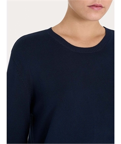 Ragno DR07T9 - Maglia girocollo in tessuto misto Viscosa. Colore: Bleu 078