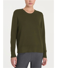 Ragno DR07T9 - Maglia girocollo in tessuto misto Viscosa. Colore: Dark Olive B09