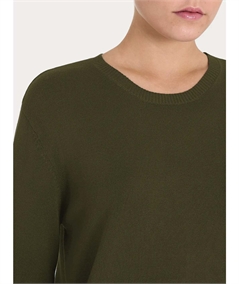 Ragno DR07T9 - Maglia girocollo in tessuto misto Viscosa. Colore: Dark Olive B09