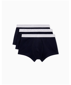 AF10780 - Set di 3 Boxer Emporio Armani in cotone elasticizzato. Colore: Nero MC406 