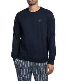 EM000617AF14994 - Pigiama girocollo in cotone interlock Emporio Armani. Colore Bleu MB310