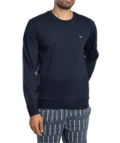 EM000617AF14994 - Pigiama girocollo in cotone interlock Emporio Armani. Colore Bleu MB310