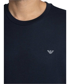 EM000617AF14994 - Pigiama girocollo in cotone interlock Emporio Armani. Colore Bleu MB310