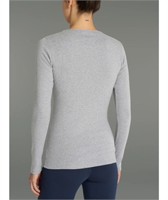 Maglia sottogiacca girocollo in caldo cotone Biologico. Art 274AB Colore Grigio Melange 464