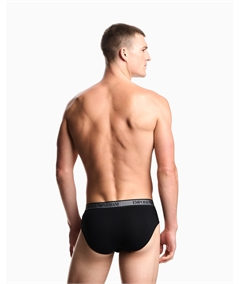 EM000258AF10779 Set di 3 di Slip Emporio Armani in cotone elasticizzato. Colore: Nero MC406