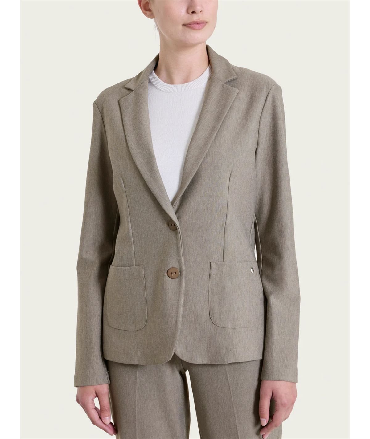 Ragno DO23GA - Giacca manica lunga in tessuto Super-Compact  Extra-Comfort. Colore: Glacè Mel. 178M