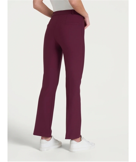Ragno - DE72PM Pantalone donna Flare in tessuto Compact. Colore: Fig (Bordò) B95