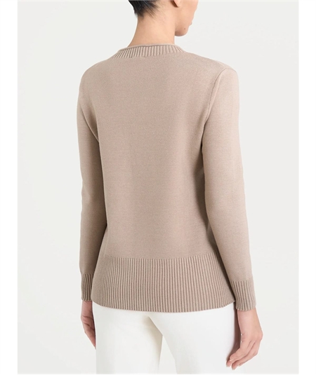Ragno DN53M9 - Maglia collo cratere in tessuto Super-Soft misto Viscosa. Colore: Cammello 100