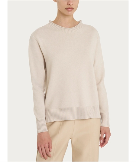 Ragno DN53M9 - Maglia collo cratere in tessuto Super-Soft misto Viscosa. Colore: Champignon 786