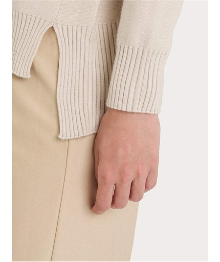 Ragno DN53M9 - Maglia collo cratere in tessuto Super-Soft misto Viscosa. Colore: Champignon 786