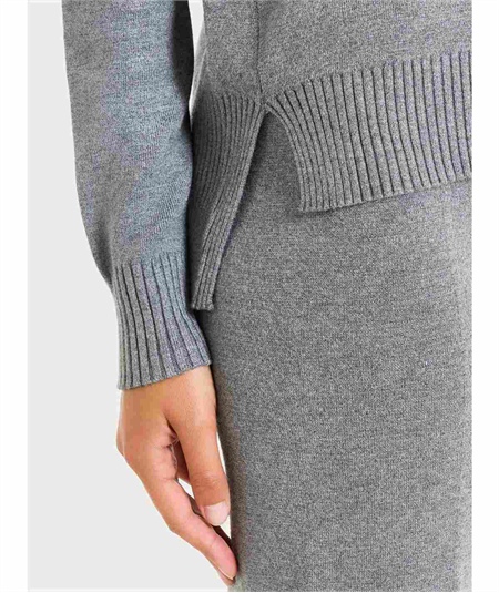 Ragno DN53M9 - Maglia collo cratere in tessuto Super-Soft misto Viscosa. Colore: Ferro Mel. 786