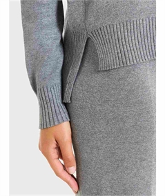 Ragno DN53M9 - Maglia collo cratere in tessuto Super-Soft misto Viscosa. Colore: Ferro Mel. 786