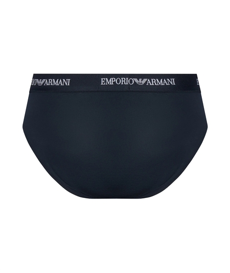 EM000258AF14132 Set di 3 Boxer Emporio Armani in cotone elasticizzato. Colore: Bleu