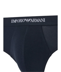 EM000258AF14132 Set di 3 Boxer Emporio Armani in cotone elasticizzato. Colore: Bleu