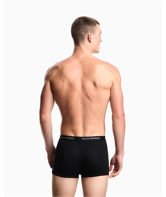 EM000259AF14132 Set di 3 Boxer Emporio Armani in cotone elasticizzato. Colore Nero MC061