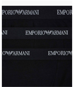 EM000259AF14132 Set di 3 Boxer Emporio Armani in cotone elasticizzato. Colore Nero MC061