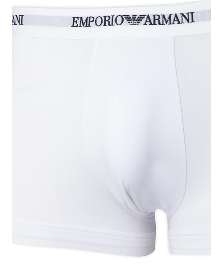 EM000259AF14132 Set di 3 Boxer Emporio Armani in cotone elasticizzato. Colore Bianco M0066
