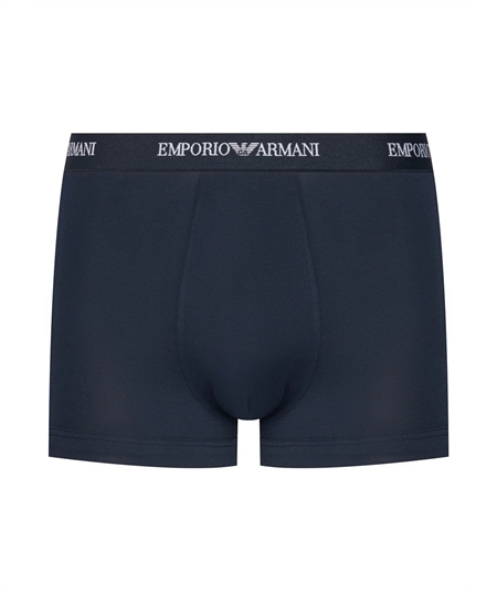 EM000259AF14132 Set di 3 Boxer Emporio Armani in cotone elasticizzato. Colore Bleu: MB139