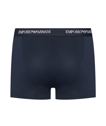 EM000259AF14132 Set di 3 Boxer Emporio Armani in cotone elasticizzato. Colore Bleu: MB139
