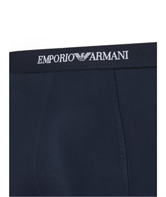 EM000259AF14132 Set di 3 Boxer Emporio Armani in cotone elasticizzato. Colore Bleu: Mb139