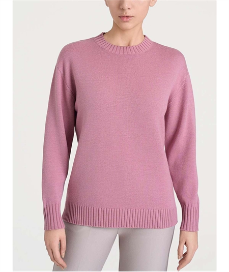 Ragno DR10M9 - Maglia girocollo leggera in puro lana Merino Soft Colore: Lilas (Rosa Antico) C09