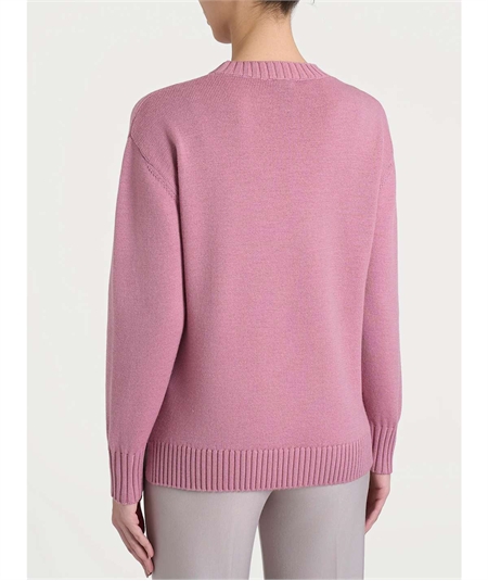 Ragno DR10M9 - Maglia girocollo leggera in puro lana Merino Soft Colore: Lilas (Rosa Antico) C09
