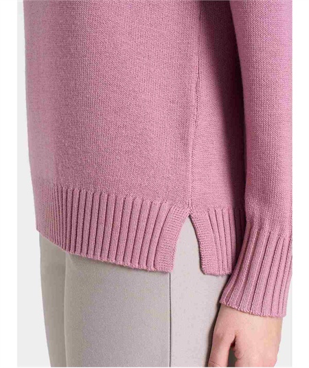 Ragno DR10M9 - Maglia girocollo leggera in puro lana Merino Soft Colore: Lilas (Rosa Antico) C09
