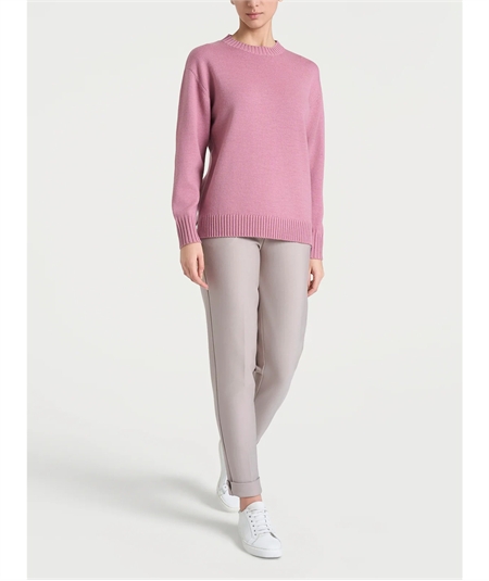 Ragno DR10M9 - Maglia girocollo leggera in puro lana Merino Soft Colore: Lilas (Rosa Antico) C09