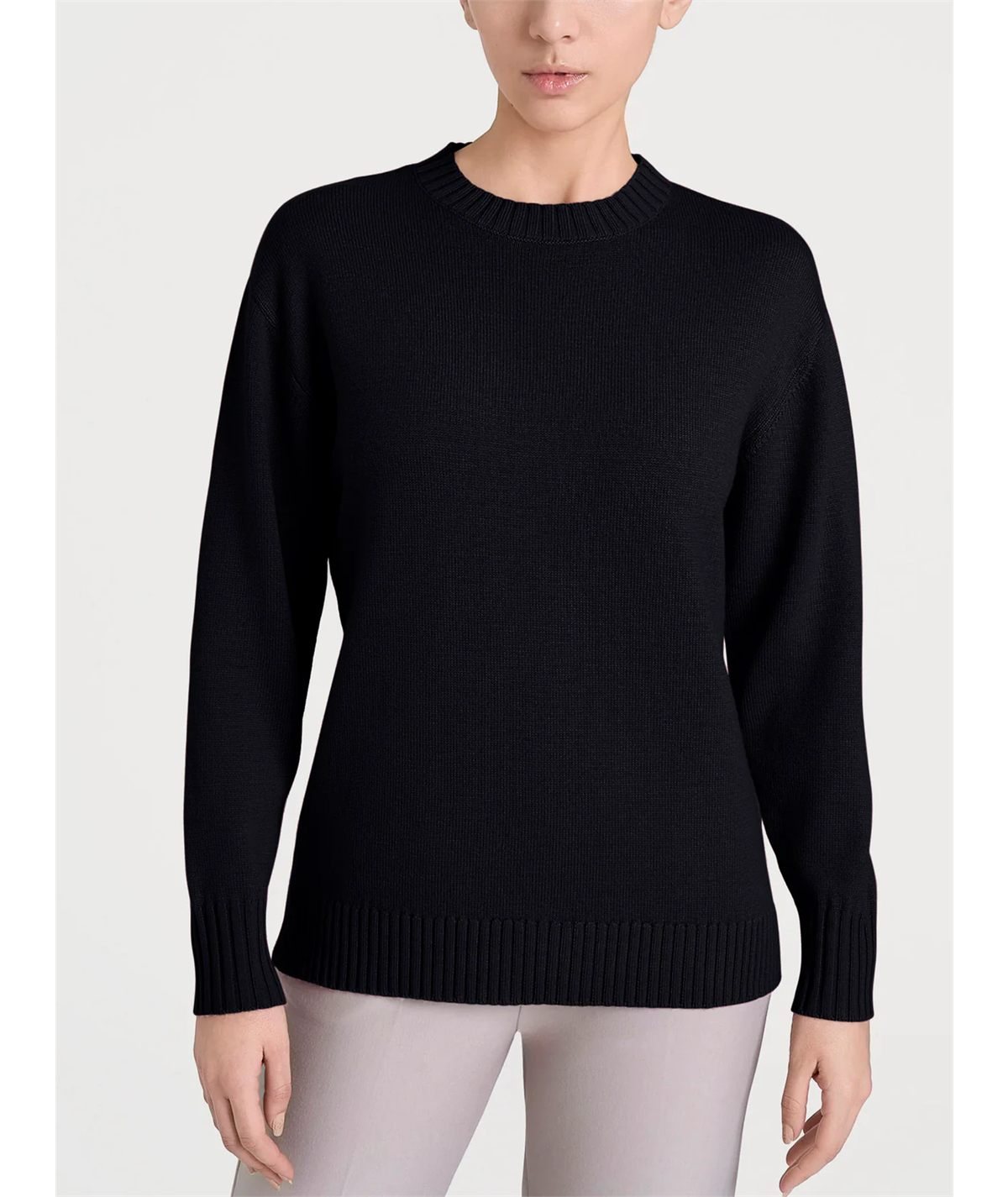 Ragno DR10M9 - Maglia girocollo leggera in puro lana Merino Soft Colore: Nero 020 Ragno DR10M9 - Maglia girocollo leggera in puro lana Merino Soft Colore: Nero 020