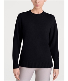 Ragno DR10M9 - Maglia girocollo leggera in puro lana Merino Soft Colore: Nero 020