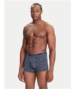 EM000370AF10779 Set di 3 Boxer Emporio Armani in cotone elasticizzato. Colore: Fantasia Bleu MB089