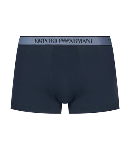 EM000370AF10779 Set di 3 Boxer Emporio Armani in cotone elasticizzato. Colore: Fantasia Bleu MB089