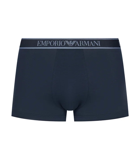 EM000370AF10779 Set di 3 Boxer Emporio Armani in cotone elasticizzato. Colore: Fantasia Bleu MB089
