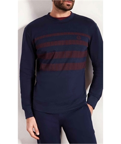 Q.bò QPA113-BL - Pigiama girocollo in caldo cotone Interlock. Colore: Bleu