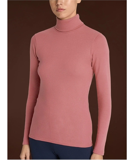 Ragno D274AK -  Maglia sottogiacca collo dolcevita in caldo cotone Biologico. Colore: Rosa Antico 082
