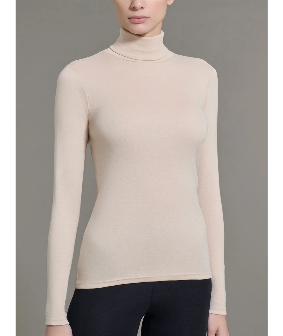 Ragno D274AK -  Maglia sottogiacca collo dolcevita in caldo cotone Biologico. Colore: String C13