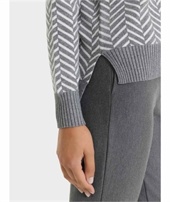 Ragno DQ86MV - Maglia collo Lupetto con fantasia spigata in tessuto Super Soft. Colore: Fantasia Ferro 816MF